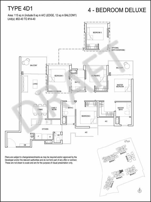4 Bedroom Deluxe Floor Plan Grandeur Park Residences