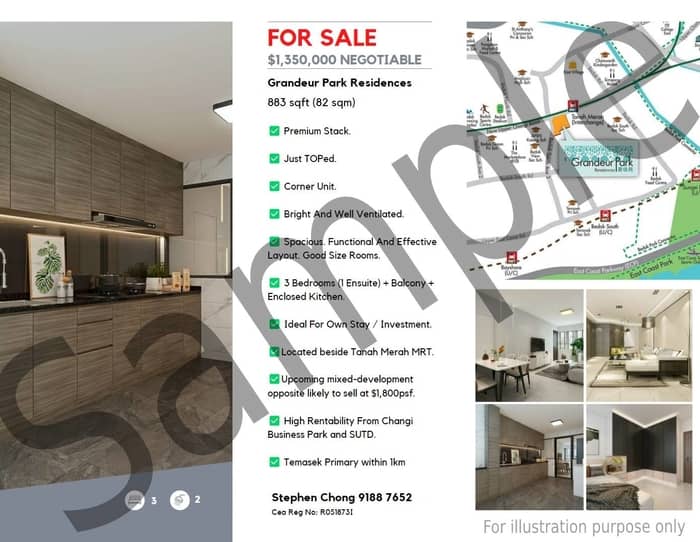 Sample Brochure for buyers to bring home